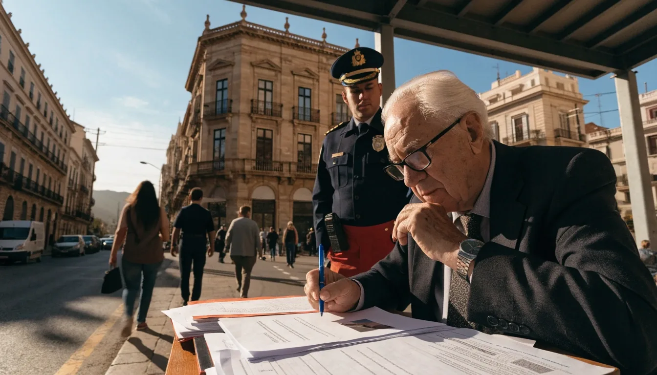 Informes impresos abiertos sobre una mesa oscura junto a unas gafas de lectura